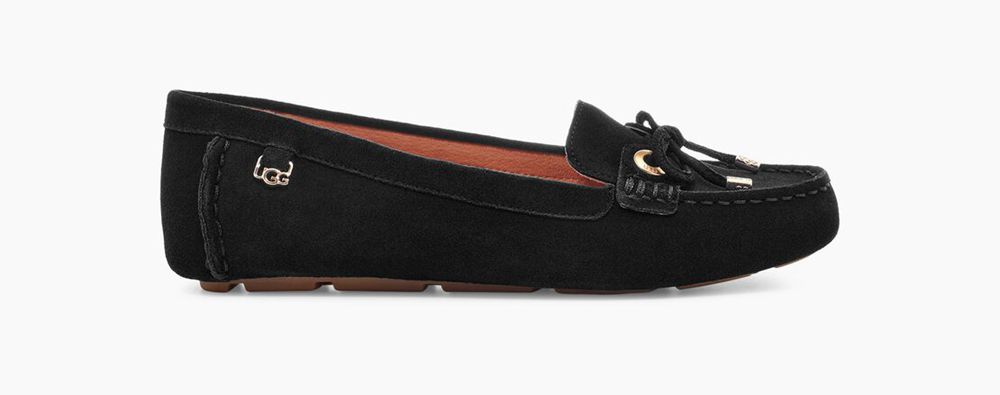 Ugg Loafer Womens - Ugg Eevon Black - 312BVWXGZ